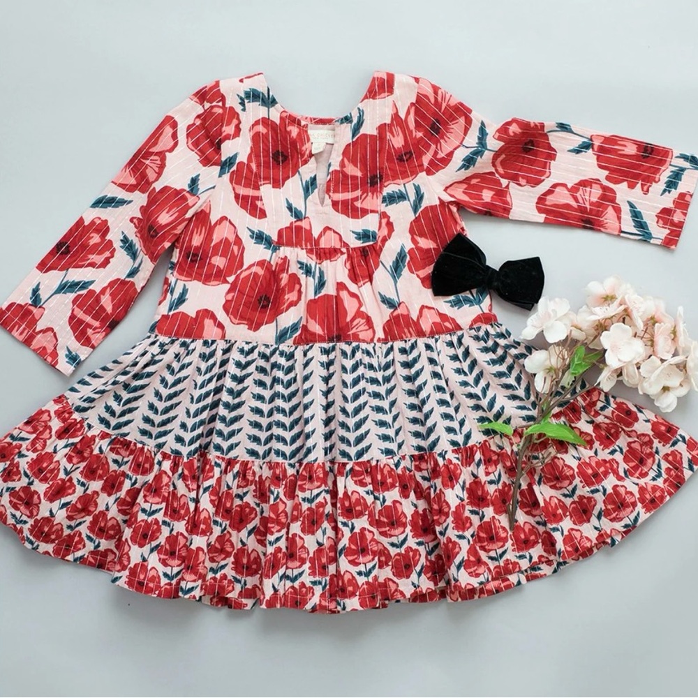 Pink Chicken Penelope Dress - Rose Floral